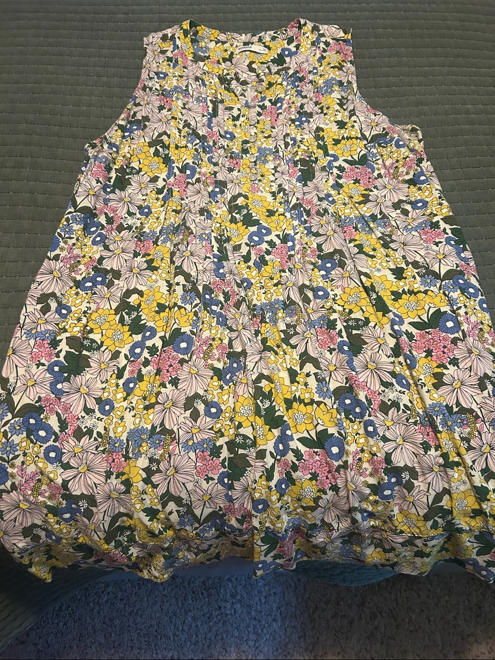 2X Sonoma Summer Dress Lot- Floral, Chambray & Striped - Picture 2 of 6